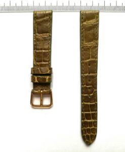 golden-green-handmade-crocodile-wrist-watch-strap-16mm