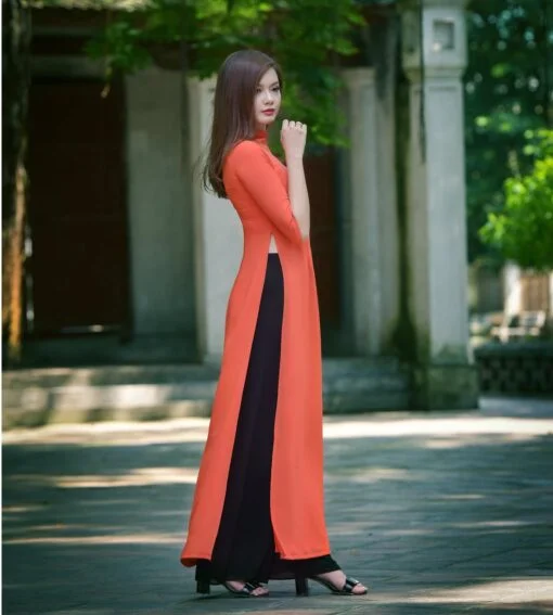 ao-dai-orange-black