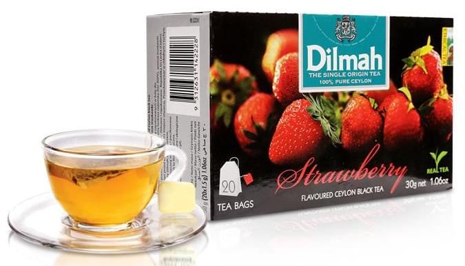 black tea dilmah strawberry flavoured 100 pure ceylon