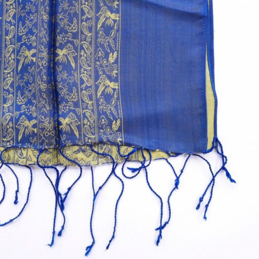 double-layer-women-scarf-silkworm-blue-yellow-pattern