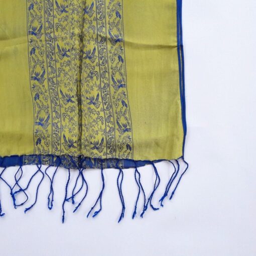 double-layer-women-scarf-natural-silkworm-blue-yellow