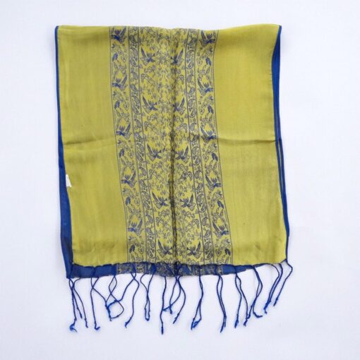 double-layer-women-scarf-natural-silkworm-blue-and-yellow
