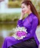 Blue Violet Vietnam Ao Dai Hien Thao