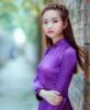 Blue Violet Ao Dai