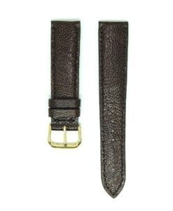 Chocolate Ostrich Leather Wristwatch Strap