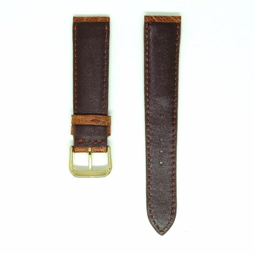 light-brown-ostrich-leather-wristwatch-strap