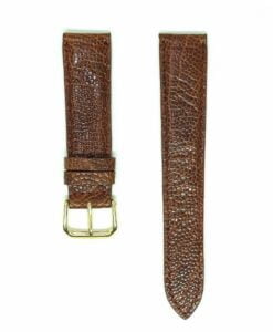 Wrist Watch Strap Dark Brown Ostrich Leather