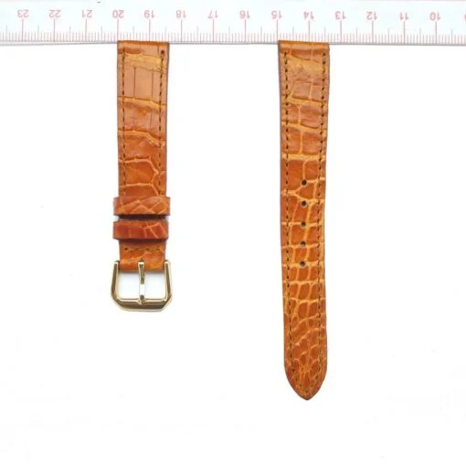Yellow Crocodile Watch Strap 16mm