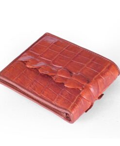 Brown Crocodile Tail Thorns Leather Men Wallet