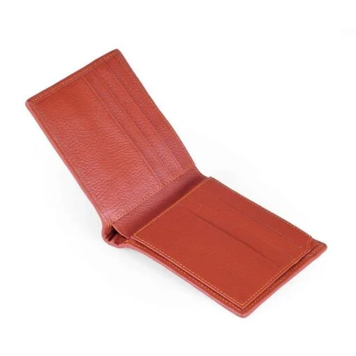 Portefeuille homme en cuir marron avec queue de crocodile 3