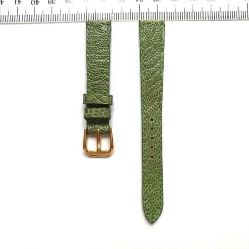 Green Ostrich Wrist Watch Strap 14mm