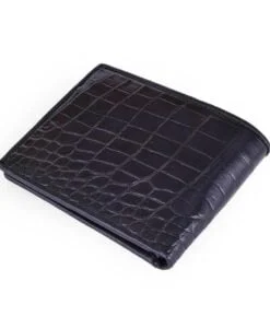 Black Bifold Alligator Men Wallet