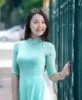 Ao Dai Vietnam Long Dress Sky Blue