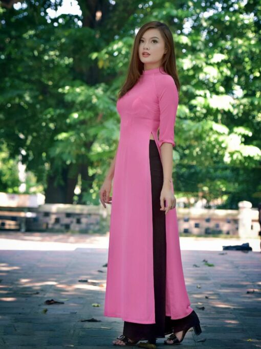 ao-dai-vietnam-tailoring-shop-pink-dress-black-pant