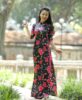 Vietnam-ao-dai-custom-made-black-and-pink-floral-rose-deco