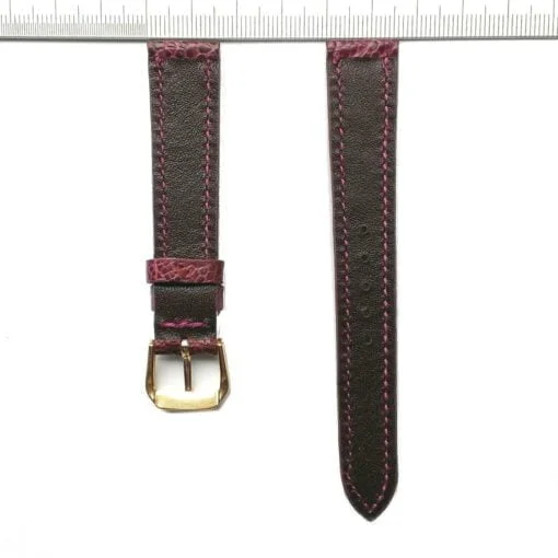 Vietnam-ostrich-watch-strap-16mm-purple-grain-pattern