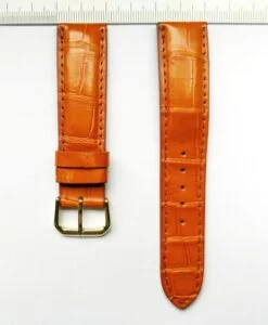 Crocodile Watch Straps 20mm Yellow Brown