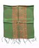 Grass Green Natural Silkworm Scarf Double Layers
