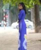 Ao Dai Modern Vietnam Royal Blue 3D 3