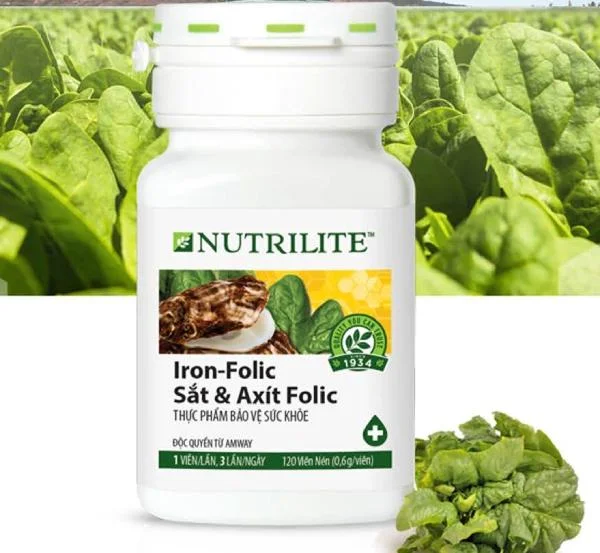 Amway Iron Folic Nutrilite Prevent Anemia 120 Tablets Hien Thao Shop