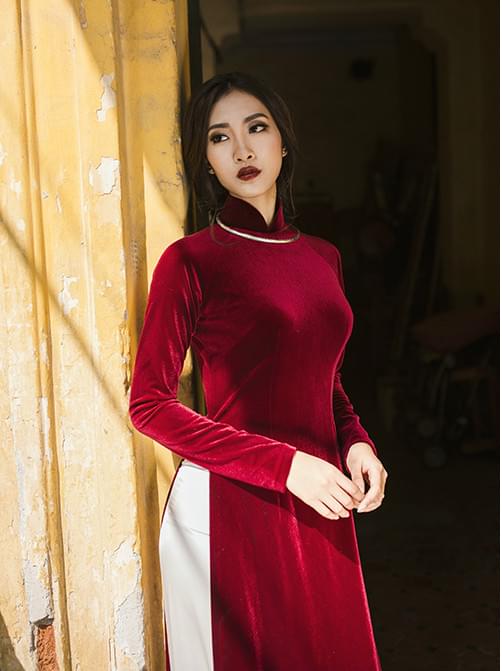 Ao Dai Vietnam Velvet Tailor Made