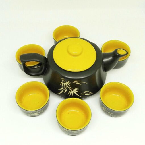 Bat Trang Pottery Tea Set Yellow