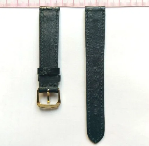 Black Crocodile Wristwatch Strap Leather 18mm hien thao
