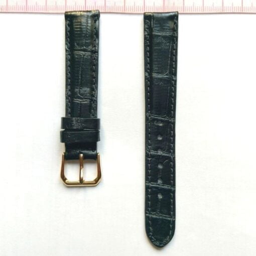 Black Crocodile Wristwatch Strap Leather 18mm