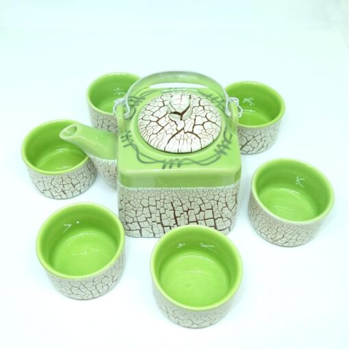 Green Cracked Glaze Bat Trang Ceramic Tea Set  4