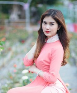 Soft Pink Silk Ao Dai Vietnam