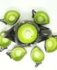 Vietnam Handmade Tea Set Bat Trang Leaf Green Glaze