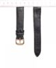 Black Ostrich Leather Wristwatch Strap Size 18mm 2
