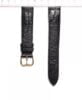 Black Ostrich Leather Wristwatch Strap Size 18mm