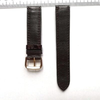 Dark Brown Crocodile Wrist Watch Strap 20mm - Hien Thao Shop