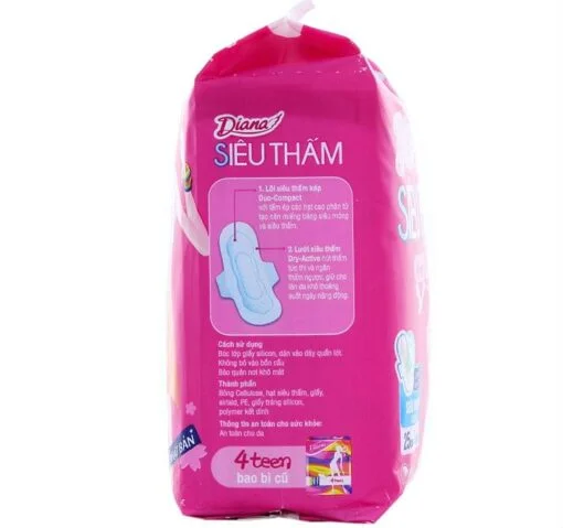 Diana 4Teen 25cm Super Slim Wings Sanitary Pads - Image 2