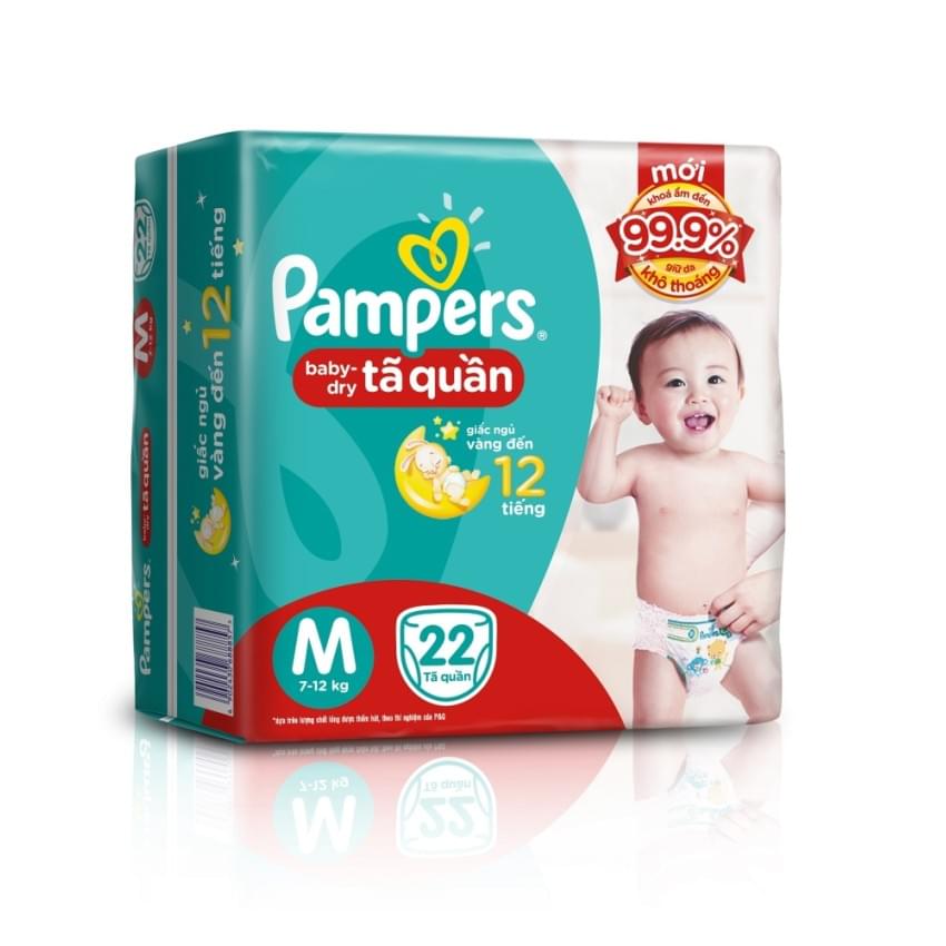 allowance Bargain chrysanthemum Pampers Baby Dry Diaper Pants 12 Hours 22 Pieces - Hien Thao Shop