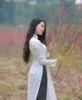 Vietnam Ao Dai Silk Black White 3