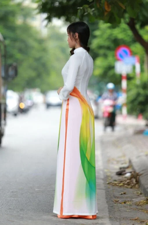 Ao Dai For Sale Vietnam 3D Korea Chiffon Silk - Image 3