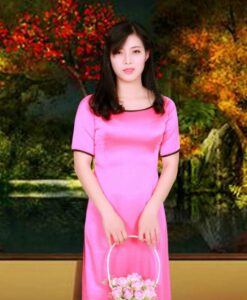Pink Silk Ao Dai Vietnam Costume