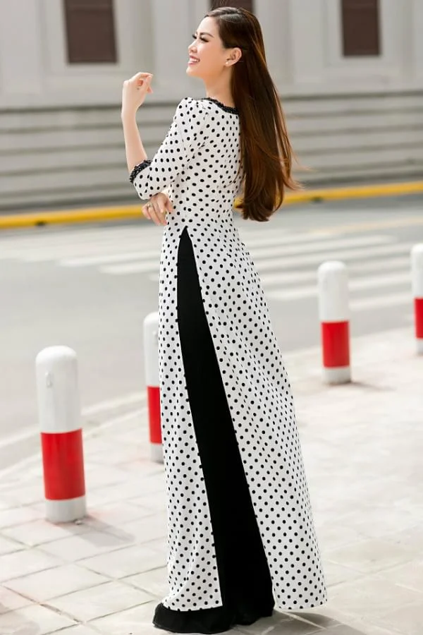 Ao Dai Polka Dots 2