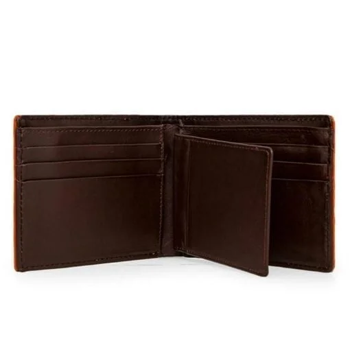 Crocodile Leather Wallet Belly Skin, Carrot, Handmade - Image 3