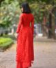 Dentelle rouge Ao Dai double couches 2