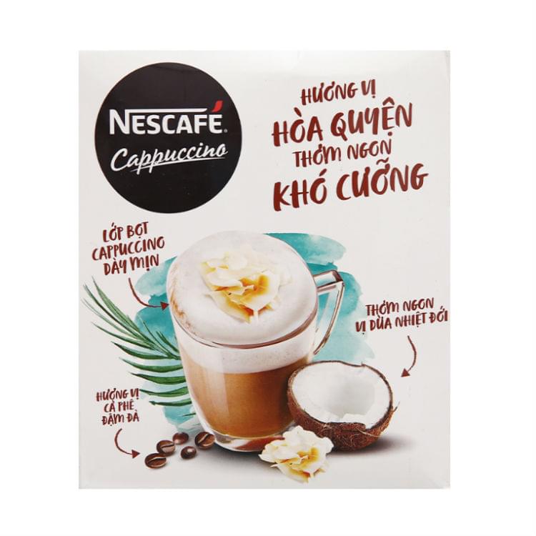 Coconut Cappuccino NesCafé Coffee Drink, Box of 200g - Hien Thao Shop