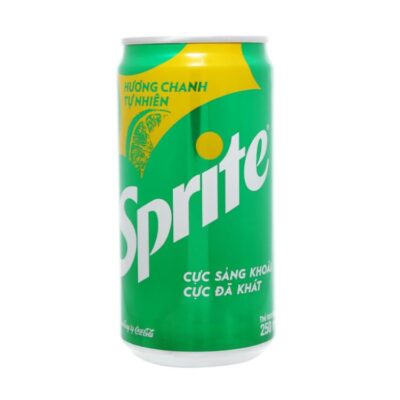 Lemon Flavor Soft Drink Sprite, Can of 250ml - Hien Thao Shop