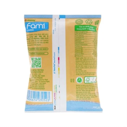 Soy Milk Canxi Less Sugar Fami Drink, Pack of 200ml - Image 2