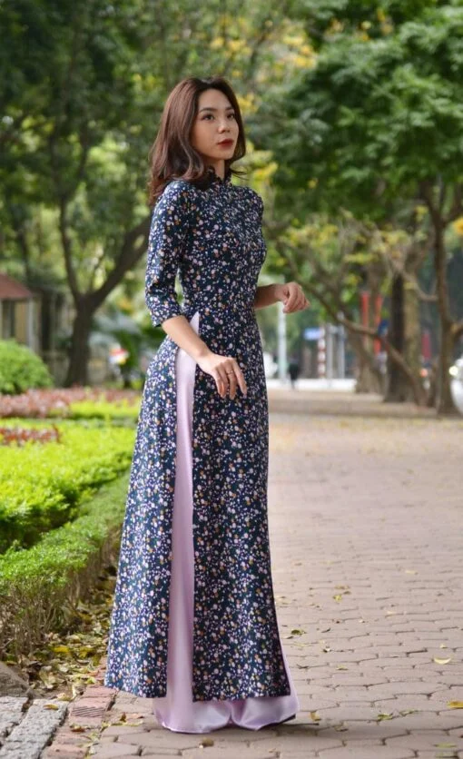 Mini Floral Ao Dai 2