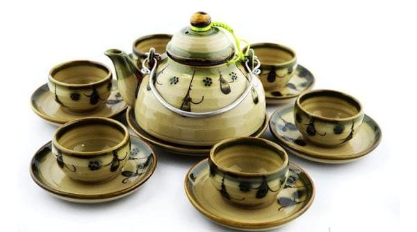vietnam bat trang tea set handmade wholesale