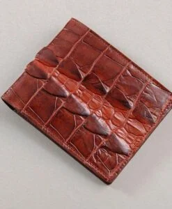 Brown crocodile men wallet