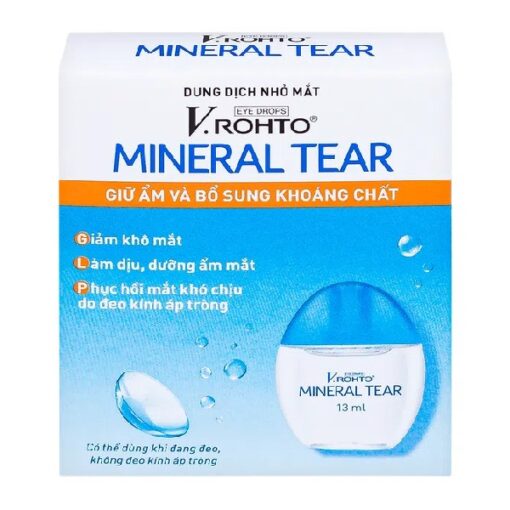 A box of Bottle of V.Rohto Mineral Tear 13ml